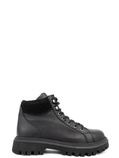 Sergio Moretti Lace-up Ankle Boots In Black