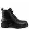 Sergio Moretti Lace-up Black Leather Ankle Boots In Black