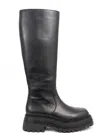 Sergio Moretti Long Boots With Sole And Side Zipper In Black
