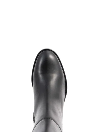 Sergio Moretti Long Cow Leather Boots In Gray