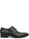 Sergio Moretti Polished Black Cow Leather Formal Shoes In Black