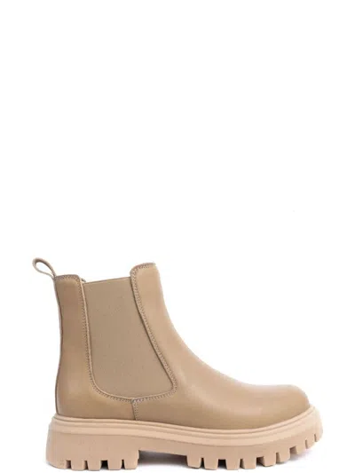 Sergio Moretti Sole Beige Ankle Boots In Multi