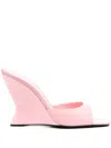 Sergio Rossi 110mm Open-toe Mules In Pink