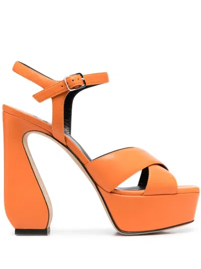 Sergio Rossi Sandalen 135mm In Orange