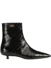 Sergio Rossi 25mm Surge Leather Boots In Black