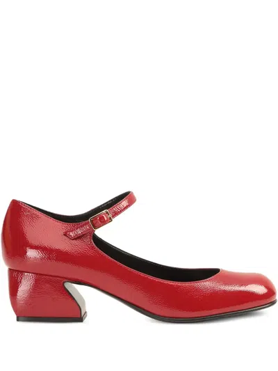 Sergio Rossi 45mm Buckle-strap Pumps In Red