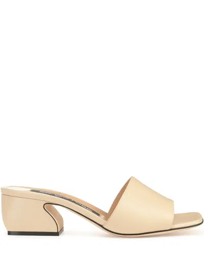 Sergio Rossi 45mm Si Rossi Sandals In Neutral
