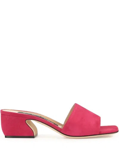 Sergio Rossi 45mm Si Rossi Sandals In Pink