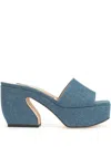 Sergio Rossi 45mm Sr Si Mules In Blue