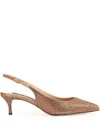 Sergio Rossi 50mm Godiva Sandals In Brown