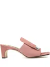 Sergio Rossi 60mm Sabot Sandals In Pink