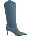 Sergio Rossi 60mm Tiwi Boots In Blue