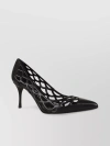 SERGIO ROSSI 75 CUT-OUT POINTED TOE STILETTO PUMPS