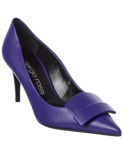 Sergio Rossi 75 Leather Pump In Animal Print