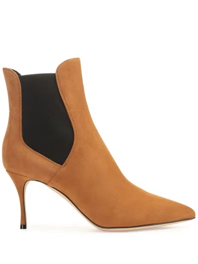 Sergio Rossi 75mm Godiva Ankle Boots In Brown