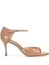 Sergio Rossi 75mm Godiva Sandals In Brown