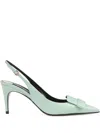 Sergio Rossi 75mm Sling-back Pumps In Blue