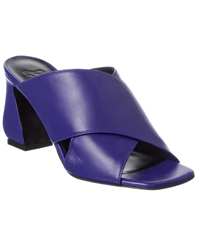 Sergio Rossi 80 Leather Sandal In Purple