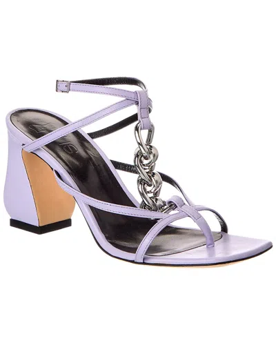 Sergio Rossi 80 Leather Sandal In Purple