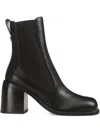 Sergio Rossi 80mm Avenue Block-heel Boot In Black