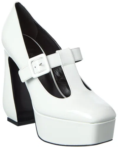 Sergio Rossi 85 Patent Platform Pump In Yellow