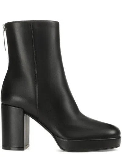 Sergio Rossi Back Zip Classic Boots In Black