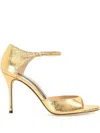Sergio Rossi 90mm Godiva Sandals In Gold