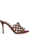 Sergio Rossi 90mm Mermaid Mules In Red
