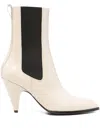 Sergio Rossi 90mm Point-toe Boots In Neutral