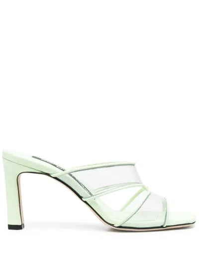 Sergio Rossi Sr Lunettes 90mm Open-toe Sandals In Green