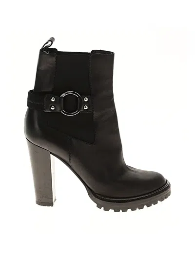 Pre-owned Sergio Rossi Ankle Boots In Black