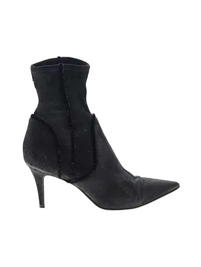 Pre-owned Sergio Rossi Ankle Boots In Black