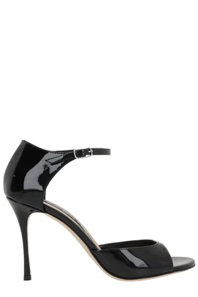 Sergio Rossi 90mm Godiva Sandals In Black