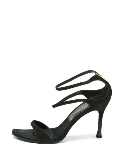 Pre-owned Sergio Rossi Ankle-strap Sandals In Black