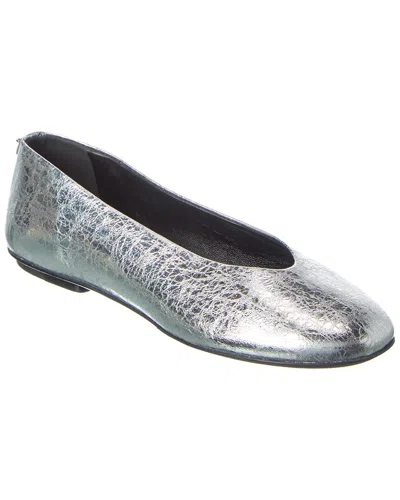 Sergio Rossi Arc Leather Flat In Animal Print