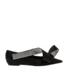Sergio Rossi Bow Embellished Pointed Toe Ballet Flats In Black
