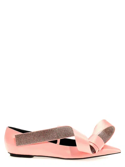 Sergio Rossi Area Maquise Ballet Flats In Pink