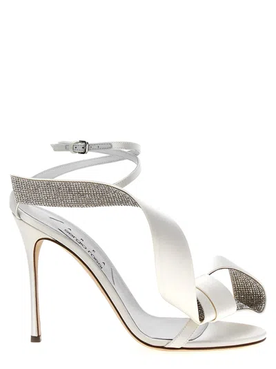 Sergio Rossi X Area Marquise Pointed Toe Pumps In White