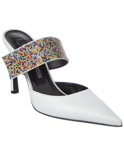 Sergio Rossi Aris 95 Leather Pump In White