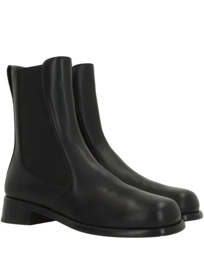 Sergio Rossi Avenue Elasticated-panels Chelsea Boots In Black