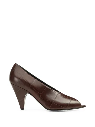 Sergio Rossi Beak Croc-effect Pumps In Multi