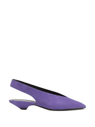 Sergio Rossi Beak Slingback Pumps In Purple