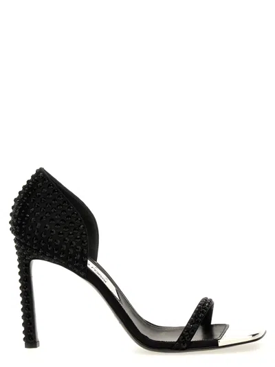 SERGIO ROSSI BLACK AREA DAGGER HEELS