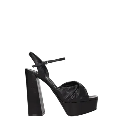 Sergio Rossi Black Leather Sandal