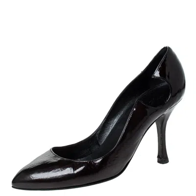 Sergio Rossi Black Patent Leather Marissa Pumps