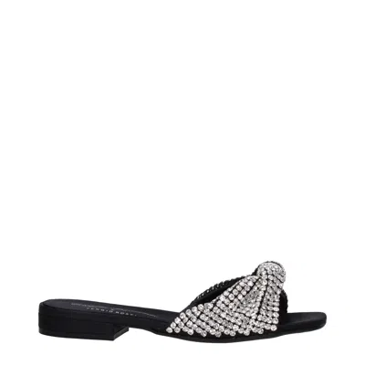 Sergio Rossi Black Satin Slipper