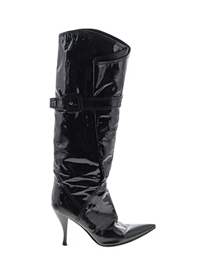 Pre-owned Sergio Rossi Boots In Black