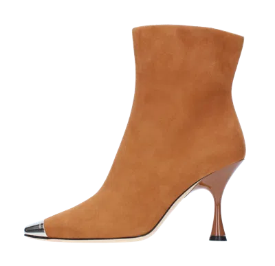 Sergio Rossi Boots Leather Brown In White