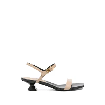 Sergio Rossi Square-toe Buckle-fastening Sandals In Neutral
