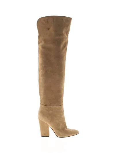 Pre-owned Sergio Rossi Boots In Tan